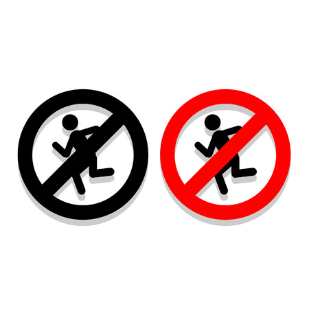 Don't Run icons set great for any use. Vector EPS10.のイラスト素材