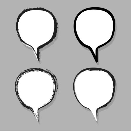 Drawing Speech Bubble Chat Vector EPS10, Great for any use.の写真素材