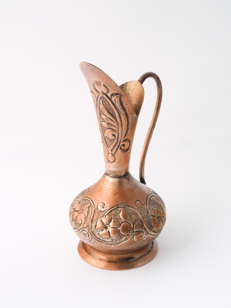 Little decorative jar with curved flower detailsの写真素材