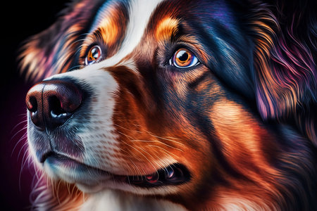 Portrait of a Bernese Mountain Dog. Close-up.の素材