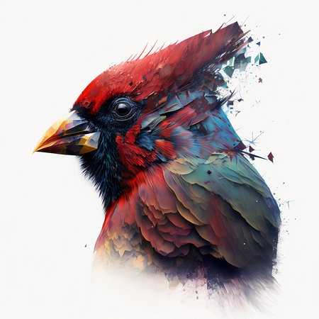 colorful bird illustration painting background new quality universal colorful joyful stock imageの素材