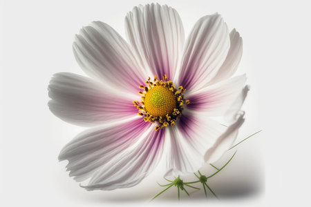 Cosmos flower isolated on white background. Cosmos is a genus of flowering plants in the family Asteraceae.の素材