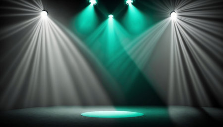 Stage Spotlight with Spotlights. Stage Spotlight background. Stage Spotlight backgroundの素材
