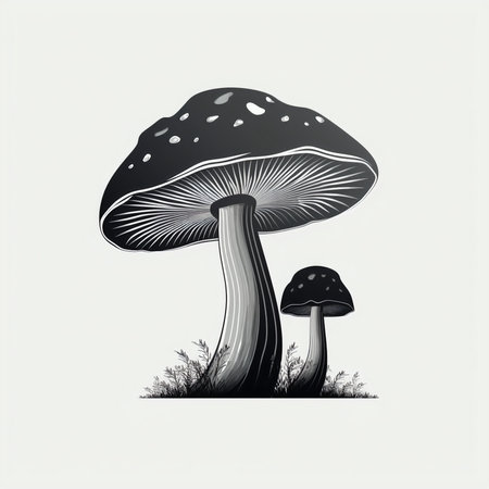 Mushroom vector illustration. Isolated on white background. EPS10の素材