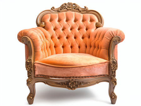 Classic armchair. Isolated on white background. 3d renderの素材