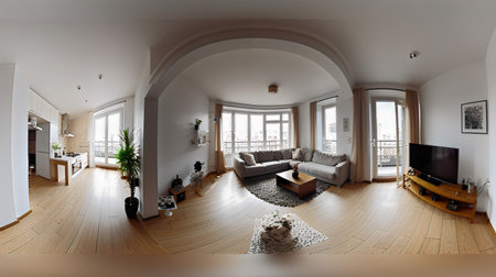 interior of modern house, living room. 3d render.の素材