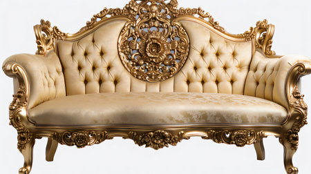 Luxury antique sofa isolated on white background. 3d renderの素材