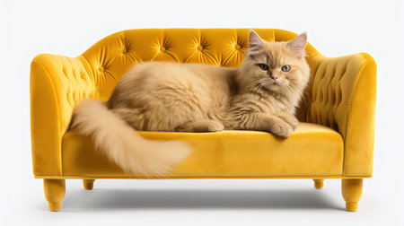 golden armchair isolated on a white background. studio shot.の素材