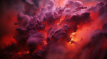 Abstract fire background with smoke. Fantasy fractal texture. Digital art. 3D rendering.の素材