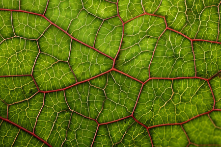 Close up of green leaf texture. Nature background. Macro shot.の素材