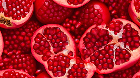 Pomegranate fruit background. Red pomegranate fruit close up.の素材