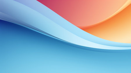 abstract orange and blue background with smooth lines. vector illustration.の素材