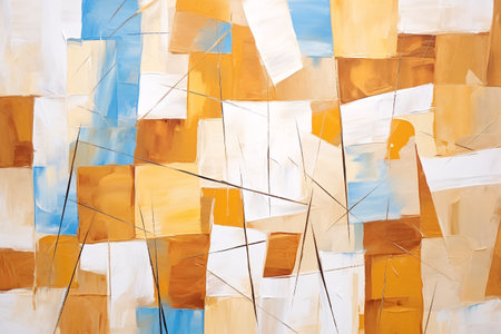 Abstract oil painting on canvas. Fragment of artwork. Modern art.の素材