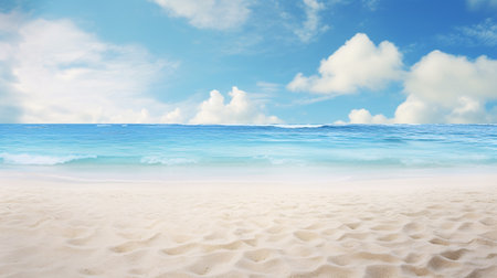 Beautiful beach and tropical sea. Panoramic banner for your designの素材