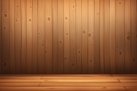 Wooden wall and floor background. Vector illustration. Eps 10.の素材