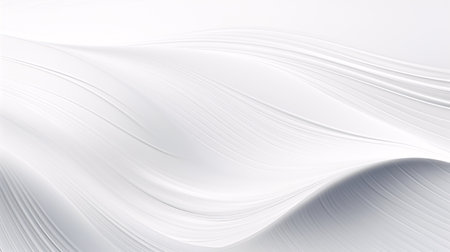 White abstract background with smooth lines in waves. Modern futuristic design for business card or presentation.の素材