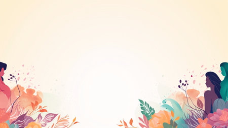 Abstract floral background with flowers and leaves. Vector illustration for your design.の素材