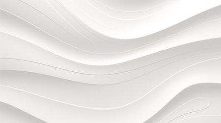 White abstract background with wavy lines. 3d rendering, 3d illustration.の素材
