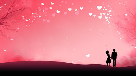 Valentine's day background with space for your text, vector illustration.の素材