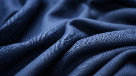 blue fabric texture, closeup of photo with shallow depth of fieldの素材