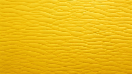 Yellow leather texture background. Top view. Close-up image.の素材