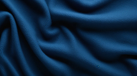 blue satin fabric as background, close-up, top viewの素材