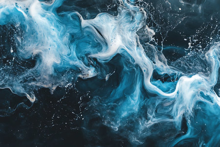 Soft liquid wave texture on blackの素材