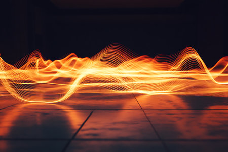 Glowing motion of energy wavesの素材