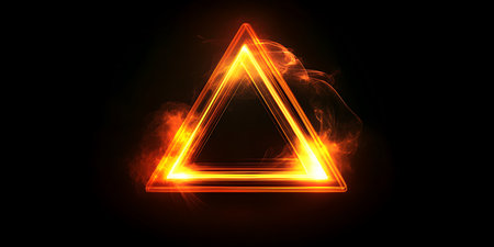 Simple glowing triangle designの素材