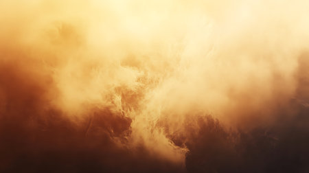 Warm caramel background with light smoke and soft ambient lightの素材