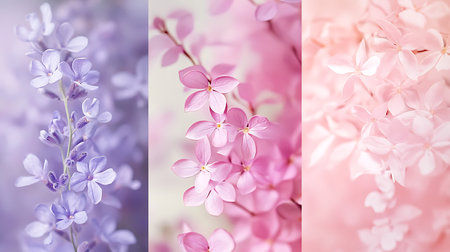 Lilac flower background. Floral background. Spring flowers.の素材