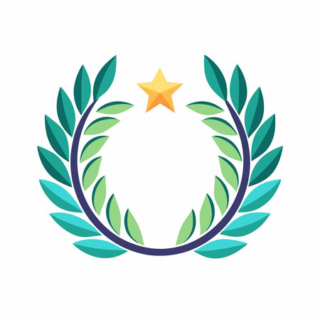 Laurel wreath icon isolated on white background for your web and mobile app designのイラスト素材