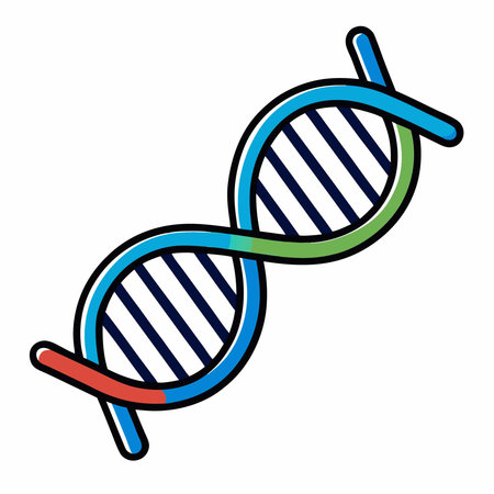 dna molecule icon image vector illustration design  blue and green colorのイラスト素材