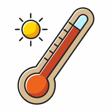 Thermometer icon. Flat illustration of thermometer icon for web designのイラスト素材