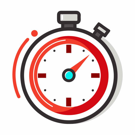 Stopwatch icon. Flat illustration of stopwatch vector icon for web designのイラスト素材