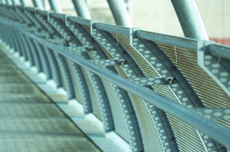 Modern structure, rusty metal, Rome Italyの写真素材