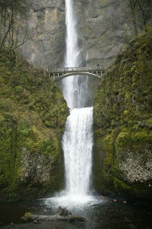 Double Waterfallの写真素材