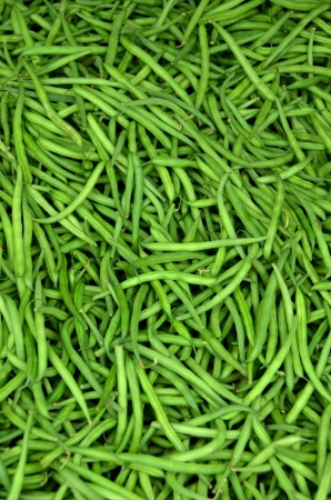 Green beans at The marketの写真素材