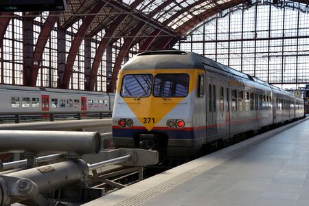 Train station at Antwerpのeditorial素材