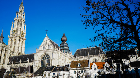 Cathedral in Antwerp.の写真素材