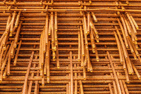 Concrete steel on a construction site.の写真素材