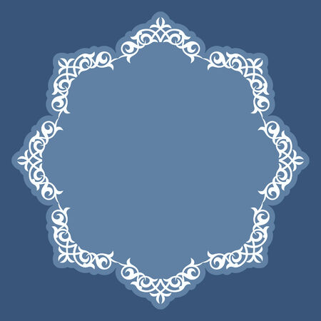 Abstract vector circle floral ornamental borderのイラスト素材