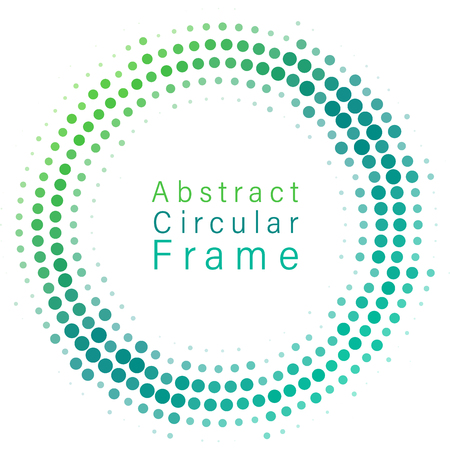 Circular frame with confetti background. Vector illustrationのイラスト素材