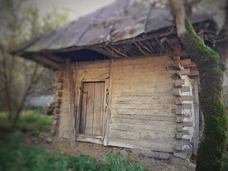 old cottage rural houseの写真素材