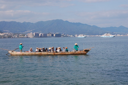 The Japanese s old style boatのeditorial素材
