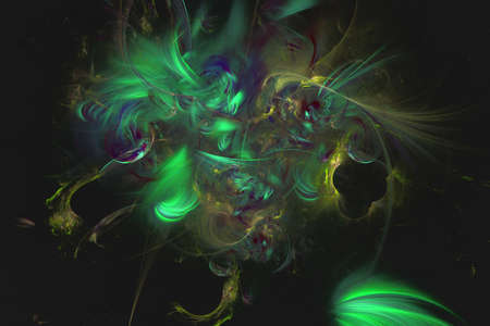 Abstract 3D Illustration of Modern Fractal Background