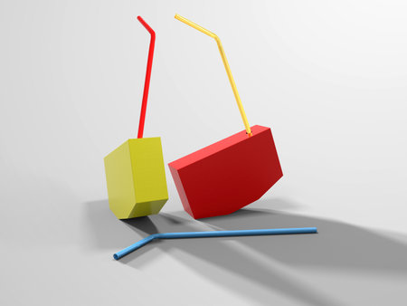 3D Rendering Product Packaging Templateの写真素材
