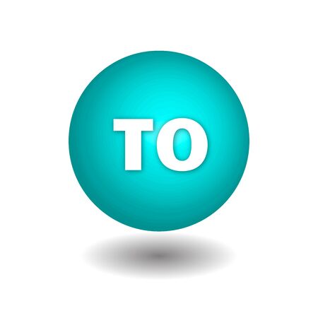 TO on blue circle isolated vector icons on white background.のイラスト素材