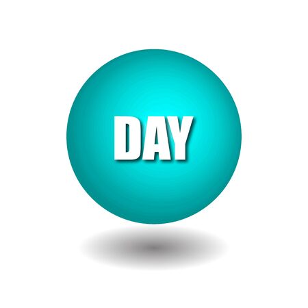 DAY on blue circle isolated vector icons on white background.のイラスト素材