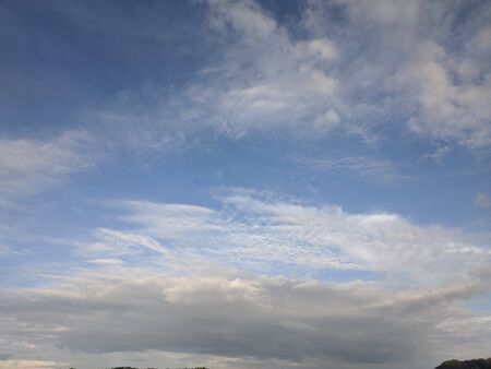 Blue sky with storm cloudsの写真素材